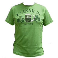  grünes Herren T-Shirt mit Guinness Schriftzug
