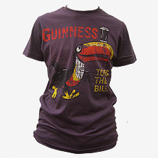  lila T-Shirt mit Guinness Print