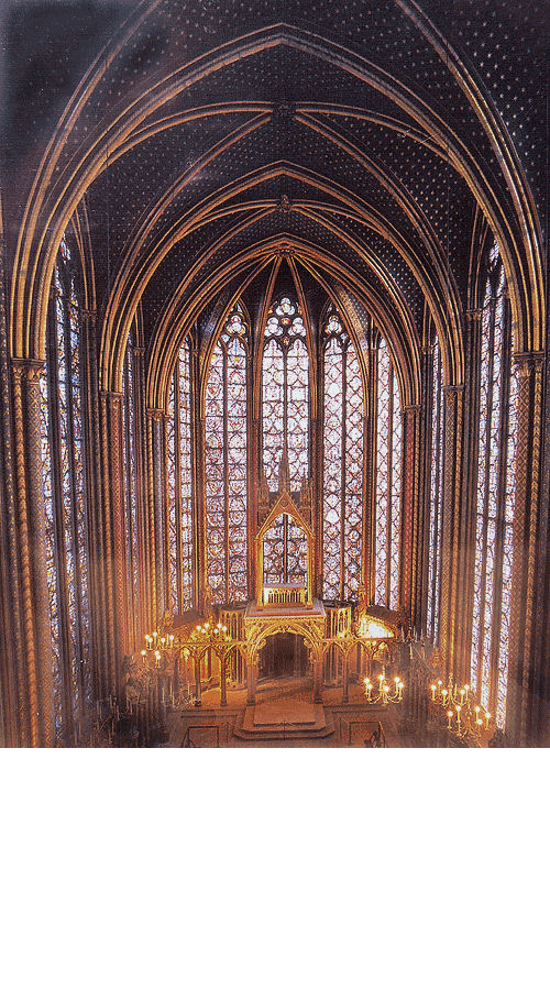 Architektur Puzzle - Motiv Innenraum der Kapelle Sainte Chapelle in Paris