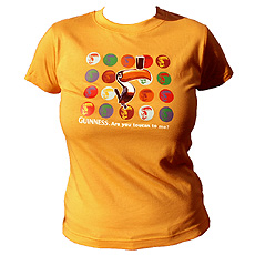 gelbes Guinness Damen T-Shirt